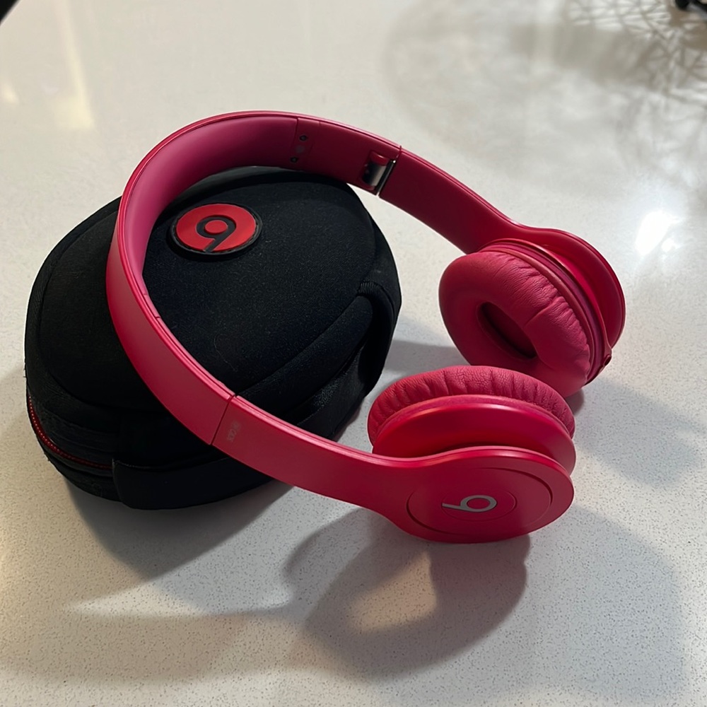 pink beats headphones
